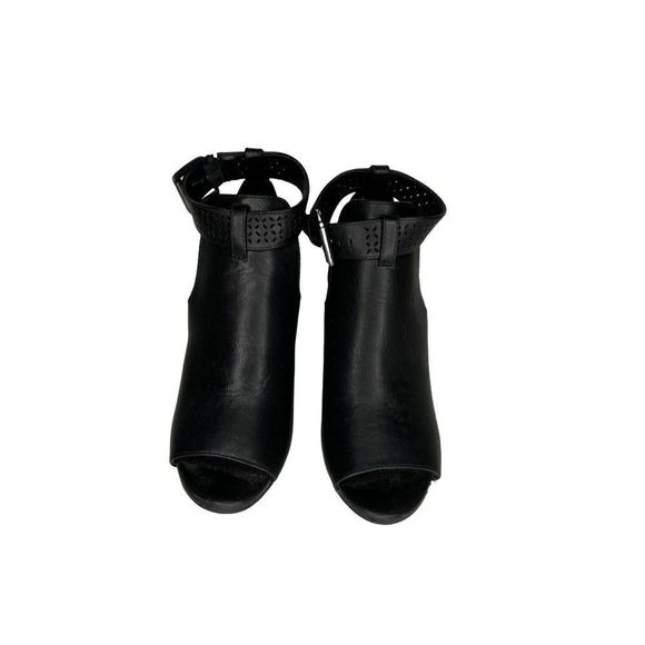 Sole Senseability Kohls Ankle Shoes Booties Sz 7 Faux Leather Peep Toe - Picture 7 of 8